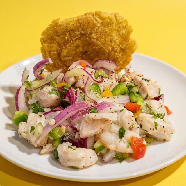 Ceviche Fish and Shrimp.